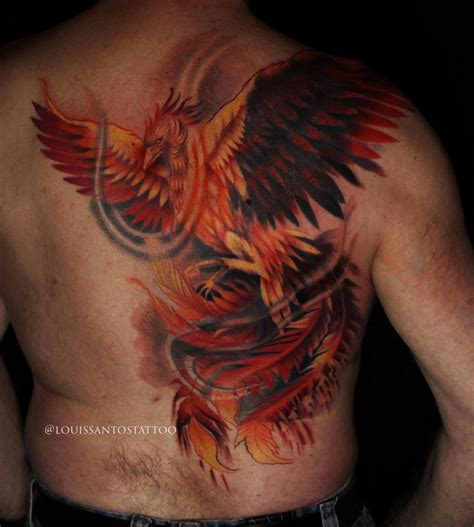 tattoo of a phoenix|realistic phoenix tattoo.